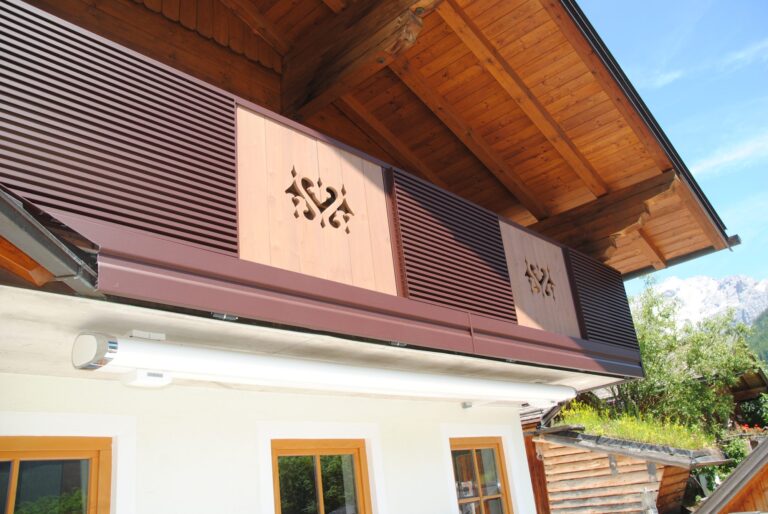 Alu-Balkongeländer Modell A200 M3 in Schokoladenbraun, Referenzprojekt Pongau (Salzburg), Bild 3