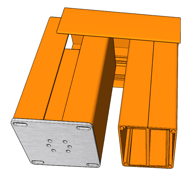 Stk Steher Endkappen 92×82 mm pulverbeschichtet passend zum Balkonmodell