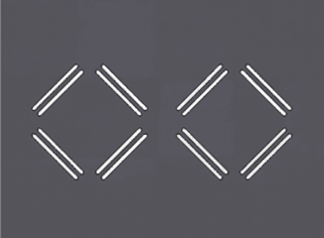 m Aufpreis für Laser-Design TOP-RAUTE Alu-Natur Wandstärke 2mm